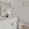 a bathroom with a glass shower