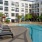 a pool in a courtyard