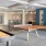 a room with tables and chairs